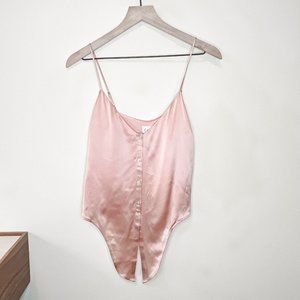 Cami NYC Julie Tie-Waist Pink Silk Tank NWT